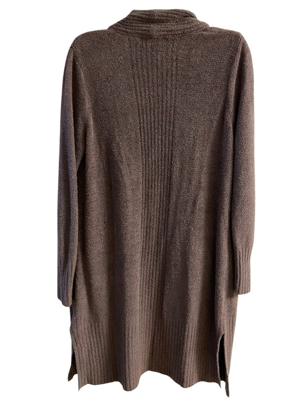 Barefoot Dreams Chocolate Brown Open-Front Long Cardigan large petite - Picture 3 of 8